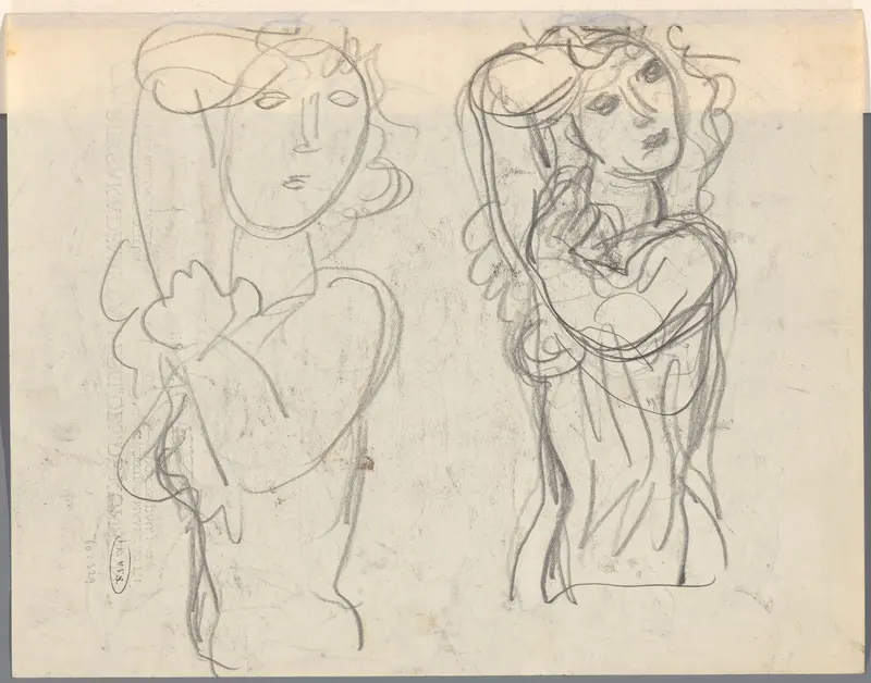 Twee naakte vrouwen Wall Art by Leo Gestel - High-Resolution Digital Print