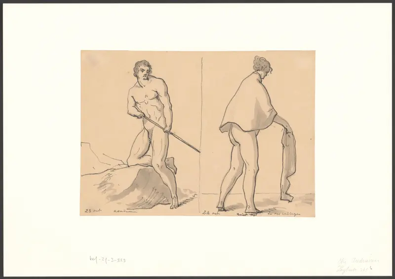 Twee naaktmodellen Wall Art by Christiaan Andriessen - High-Resolution Digital Print