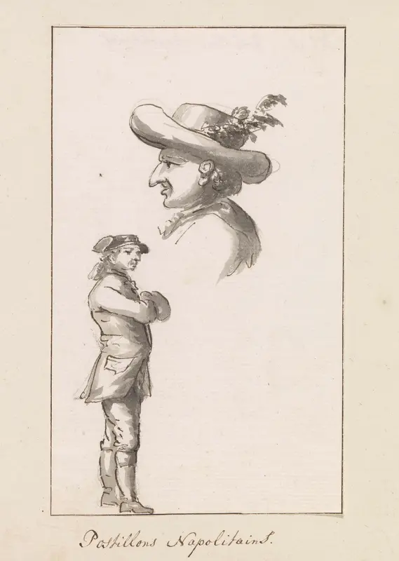 Twee Napolitaanse postrijders Wall Art by Louis Ducros - High-Resolution Digital Print