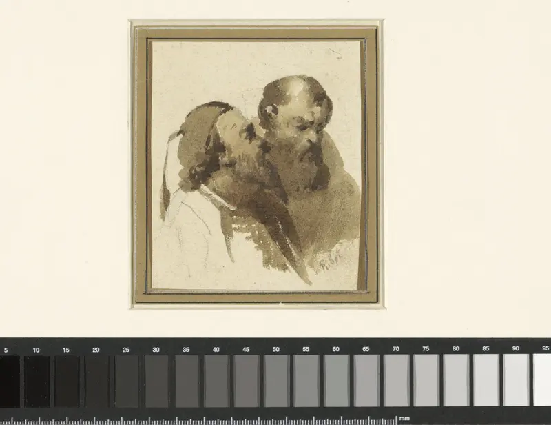 Twee oosterse mannen, borstbeelden Wall Art by Théodule Augustin Ribot - High-Resolution Digital Print