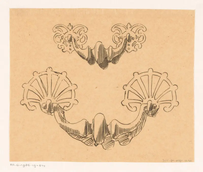 Twee ornamenten Wall Art by Reinier Willem Petrus de Vries (1874-1953) - High-Resolution Digital Print