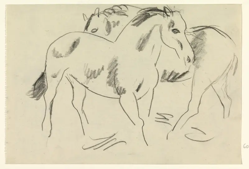 Twee paarden Wall Art by Leo Gestel - High-Resolution Digital Print