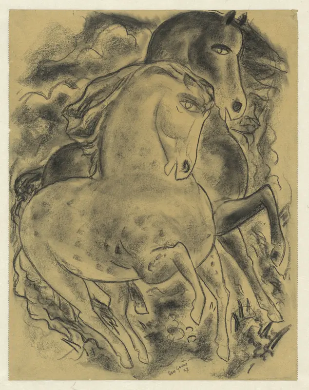 Twee paarden Wall Art by Unknown - High-Resolution Digital Print