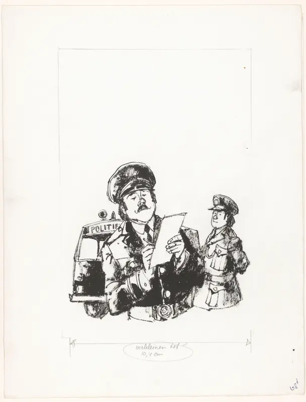 Twee politieagenten Wall Art by Jaap Nieuwenhuis - High-Resolution Digital Print