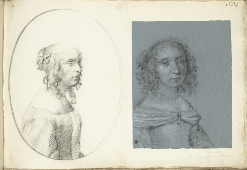 Twee portretten van vrouwen Wall Art by Unknown - High-Resolution Digital Print