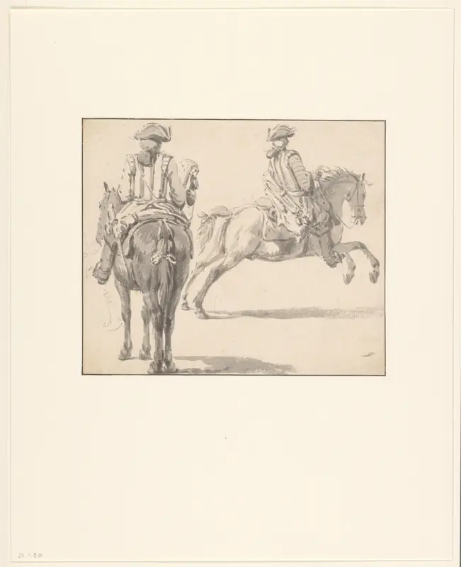 Twee ruiters Wall Art by Pieter van Bloemen - High-Resolution Digital Print