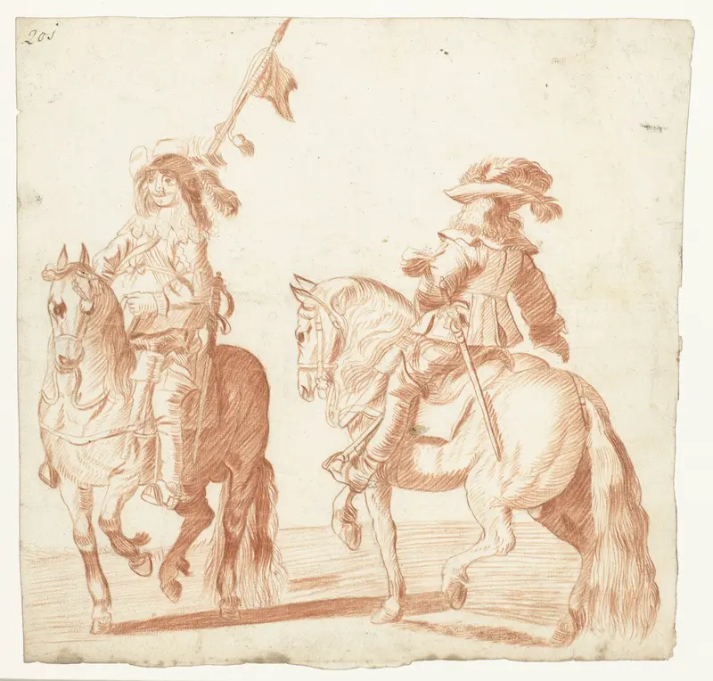 Twee ruiters Wall Art by Moses ter Borch - High-Resolution Digital Print