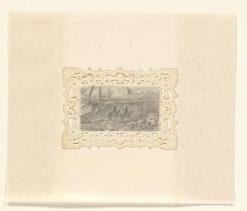 Twee ruiters in een landschap Wall Art by Louis Charles Hora Siccama - High-Resolution Digital Print