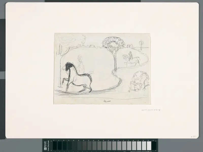 Twee ruiters te paard in een landschap Wall Art by Willem Westbroek - High-Resolution Digital Print