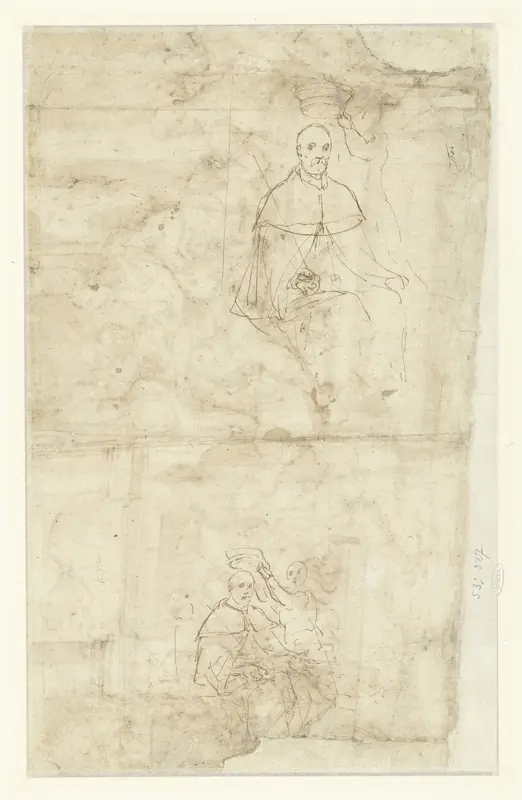 Twee schetsen van een kroning Wall Art by Unknown - High-Resolution Digital Print