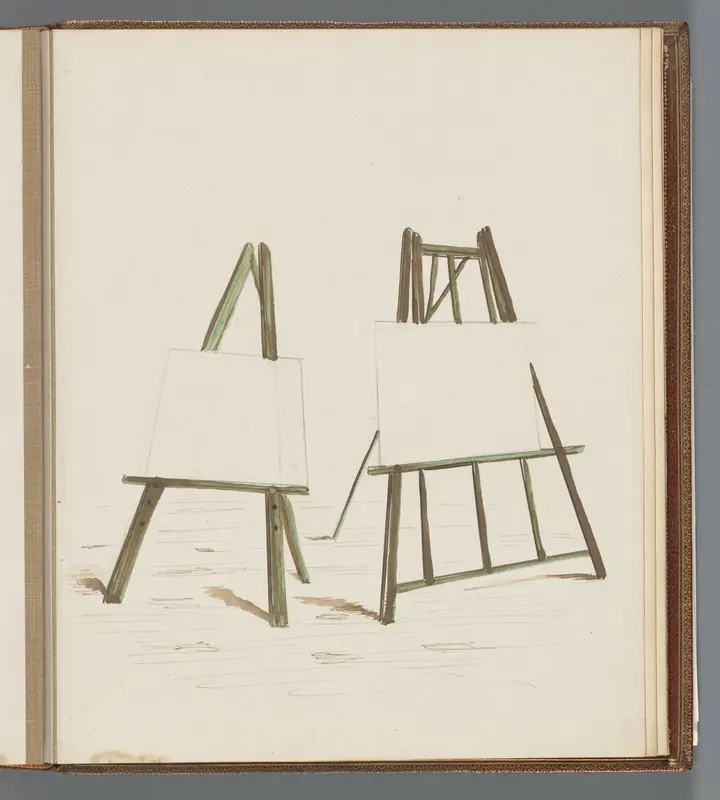Twee schildersezels Wall Art by Unknown - High-Resolution Digital Print
