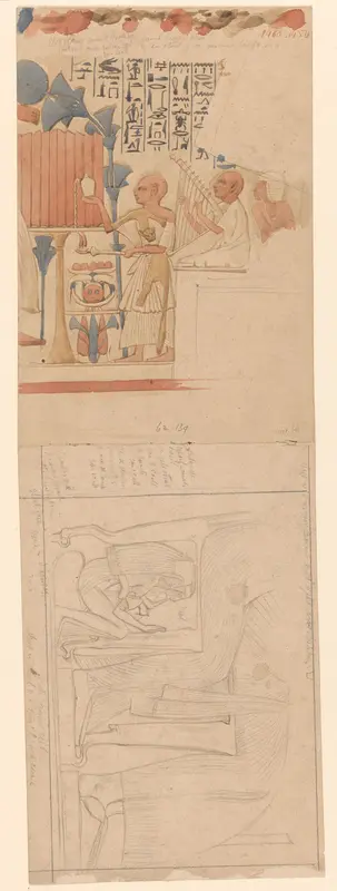 Twee studies naar Egyptische muurschilderingen Wall Art by Jan Veth - High-Resolution Digital Print