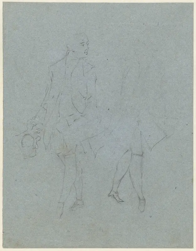 Twee studies van een dansende man Wall Art by Hendrik Pothoven - High-Resolution Digital Print