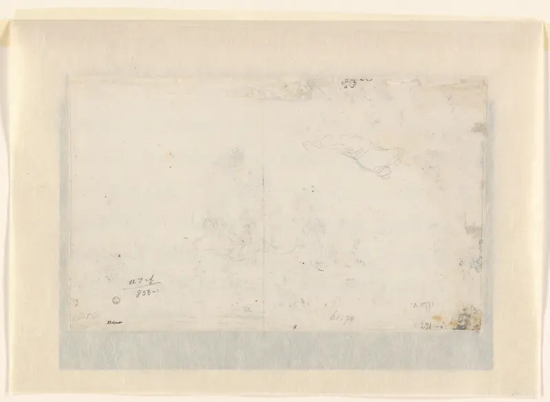 Twee studies van een liggende man Wall Art by Unknown - High-Resolution Digital Print