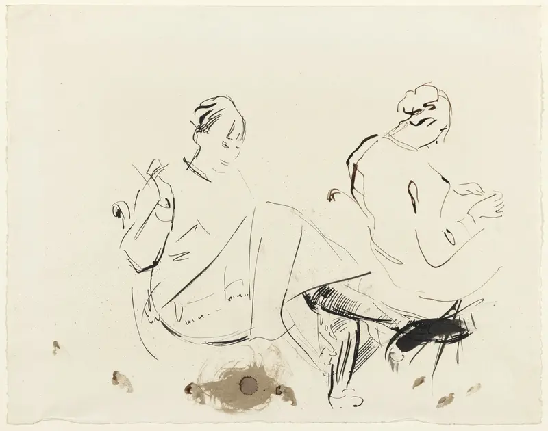 Twee studies van een naaiende vrouw Wall Art by Rik Wouters - High-Resolution Digital Print
