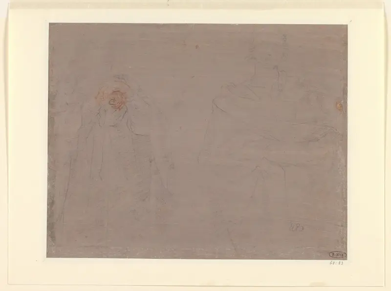 Twee studies van een staande jongen Wall Art by Unknown - High-Resolution Digital Print