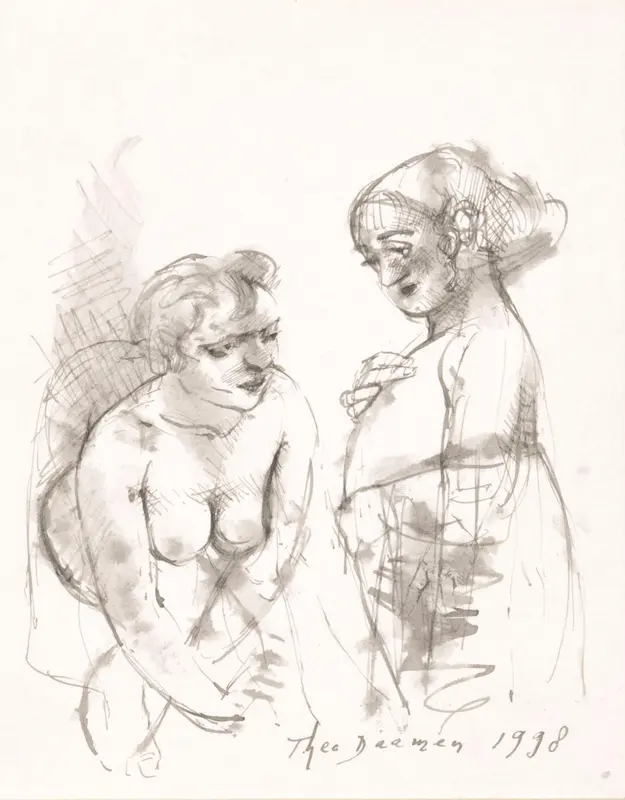 Twee vrouwen Wall Art by Unknown - High-Resolution Digital Print