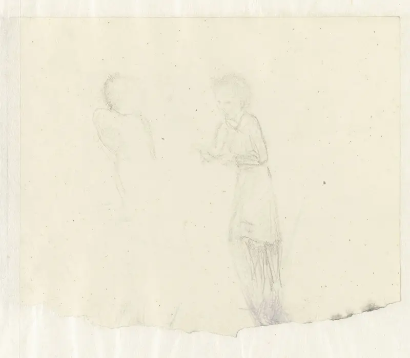 Twee vrouwen met elkaar in gesprek Wall Art by Aat Breur-Hibma - High-Resolution Digital Print