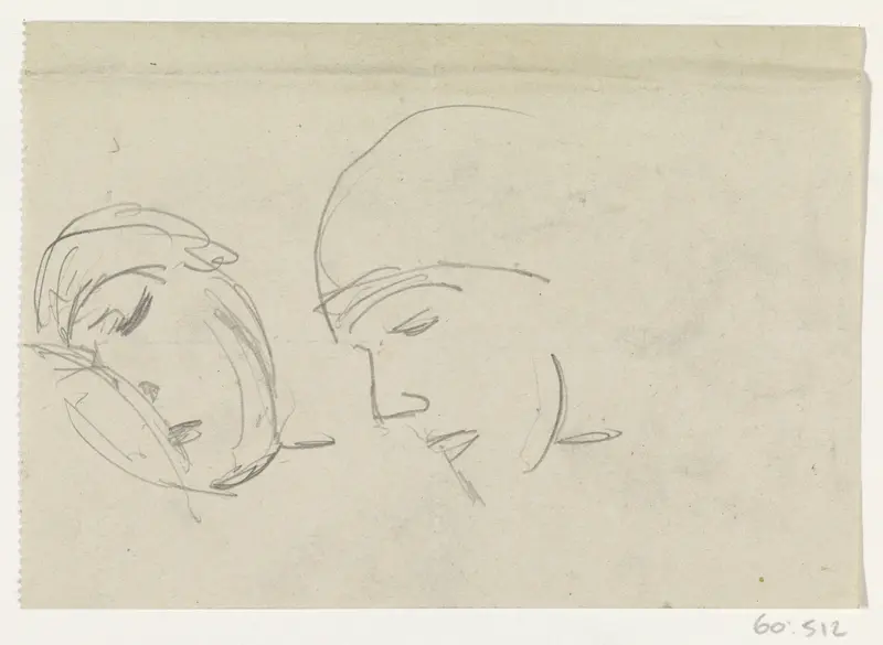 Twee vrouwenhoofden Wall Art by Leo Gestel - High-Resolution Digital Print