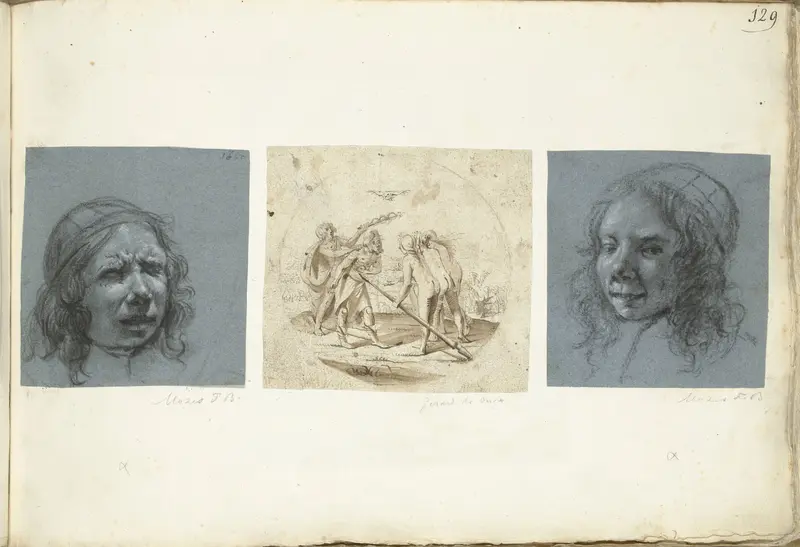 Twee zelfportretten en Het oordeel van Paris Wall Art by Moses ter Borch - High-Resolution Digital Print