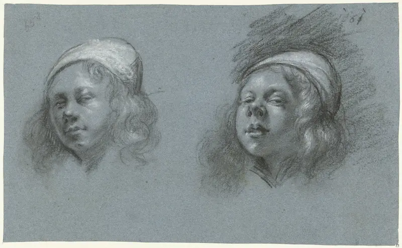 Twee zelfportretten Wall Art by Moses ter Borch - High-Resolution Digital Print