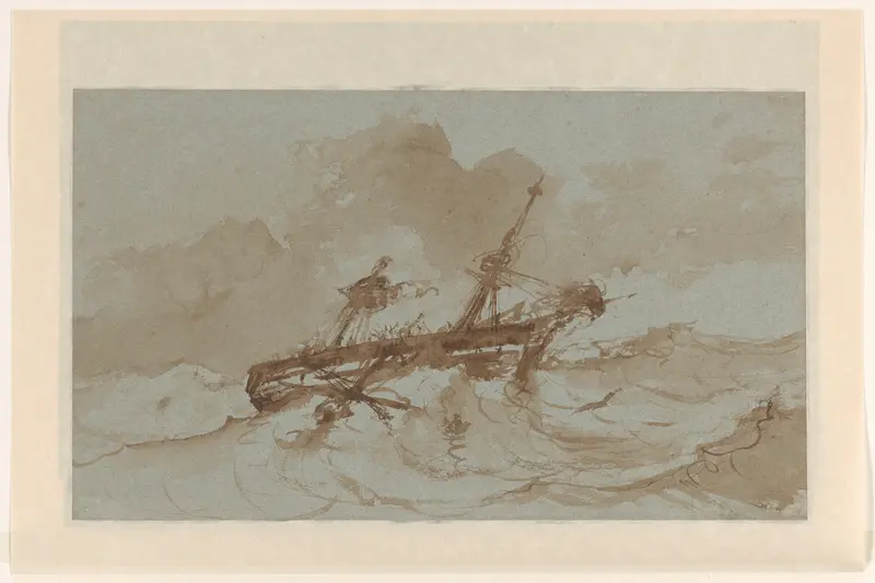 Tweemaster op hoge zee Wall Art by Albertus van Beest - High-Resolution Digital Print