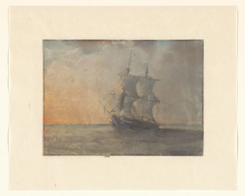 Tweemaster op zee Wall Art by Unknown - High-Resolution Digital Print