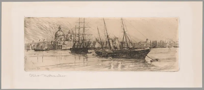 Two Boats, Venice Wall Art by Otto Henry Bacher - High-Resolution Digital Print