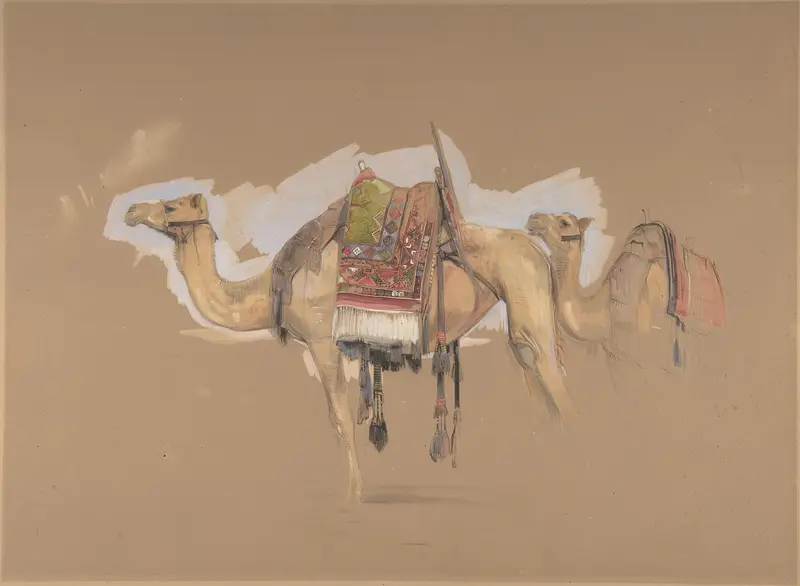 Two Camels Wall Art by John Frederick Lewis - High-Resolution Digital Print