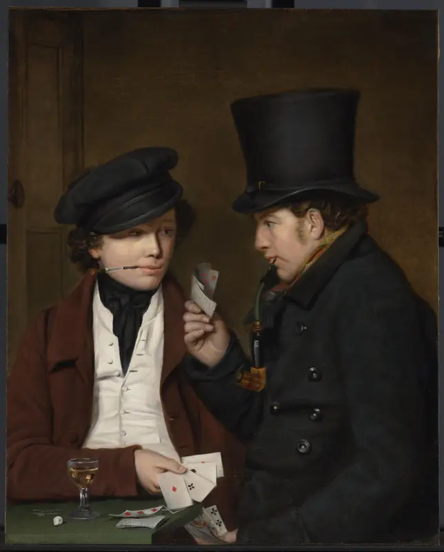Two Card Players Wall Art by Unknown - High-Resolution Digital Print