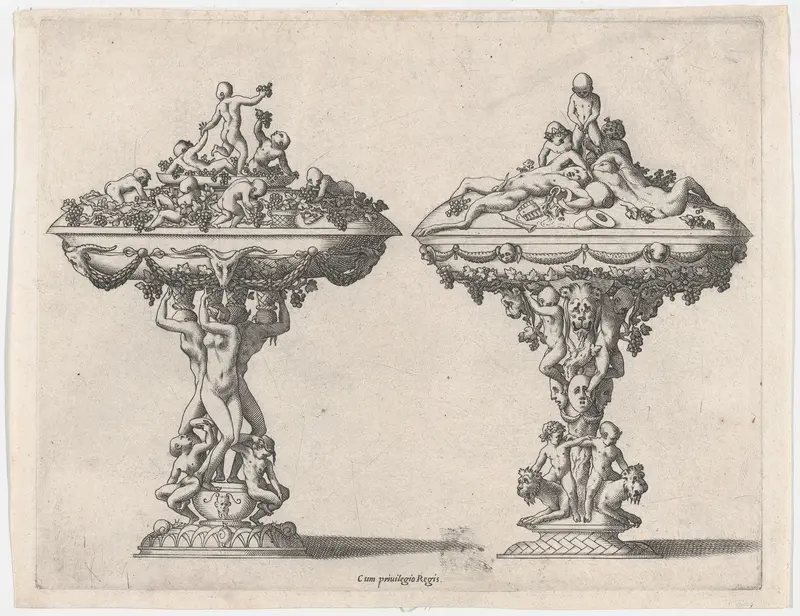 Two Cups Wall Art by René Boyvin - High-Resolution Digital Print