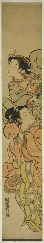 Two Dancers Wall Art by Isoda Koryusai - High-Resolution Digital Print