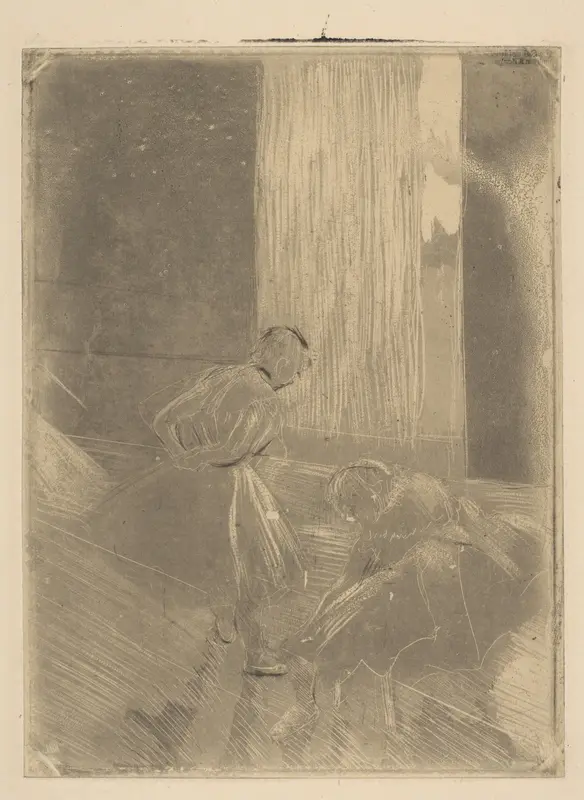 Two Dancers in a Rehearsal Room