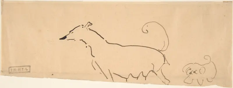 Two Dogs Wall Art by Henri de Toulouse-Lautrec - High-Resolution Digital Print