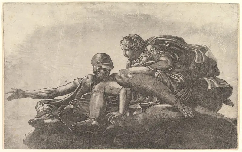 Two Gods on a Cloud Wall Art by Master FG - High-Resolution Digital Print