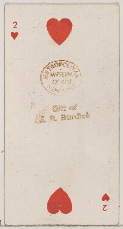 Two Hearts (red), from the Playing Cards series (N84) for Duke brand cigarettes Wall Art by W. Duke, Sons & Co. - High-Resolution Digital Print