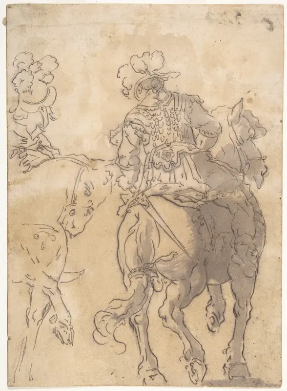 Two Horsemen Wall Art by Anonymous, Italian, 17th century - High-Resolution Digital Print