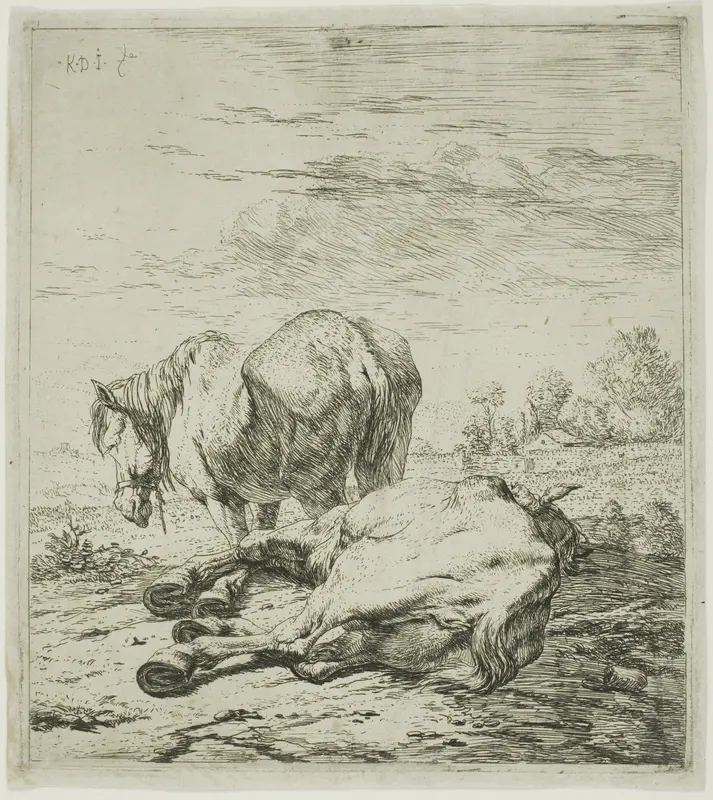 Two Horses Wall Art by Karel Dujardin - High-Resolution Digital Print