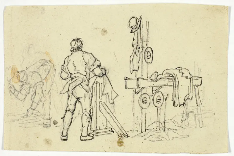 Two Laborers Wall Art by William Henry Pyne - High-Resolution Digital Print