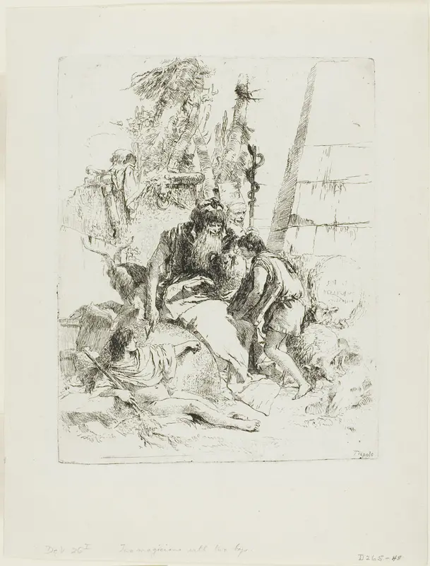 Two Magicians with Two Boys, from Scherzi