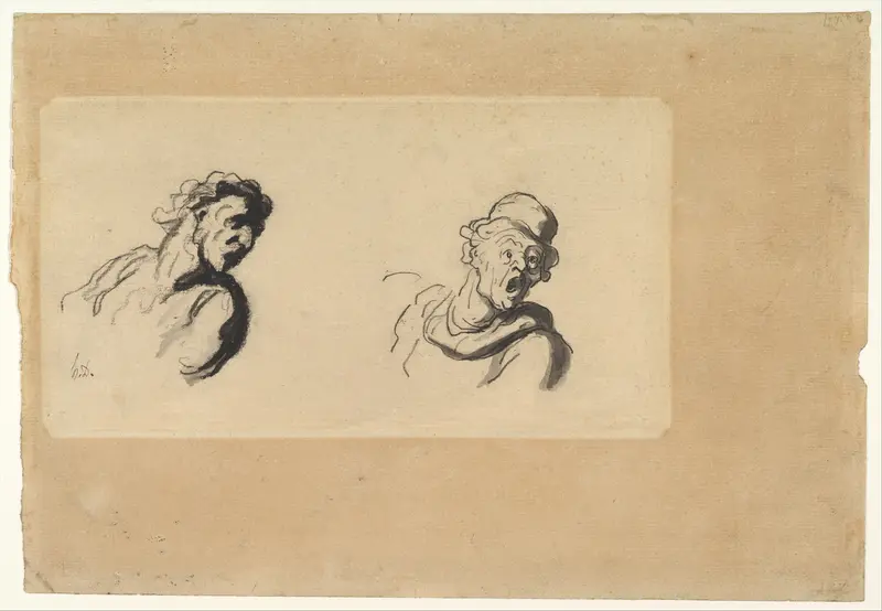 Two Male Heads