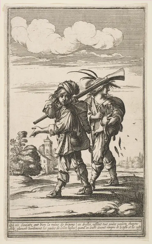 Two Marauders, from "The French Guards" (Les Gardes Françaises) Wall Art by Abraham Bosse - High-Resolution Digital Print
