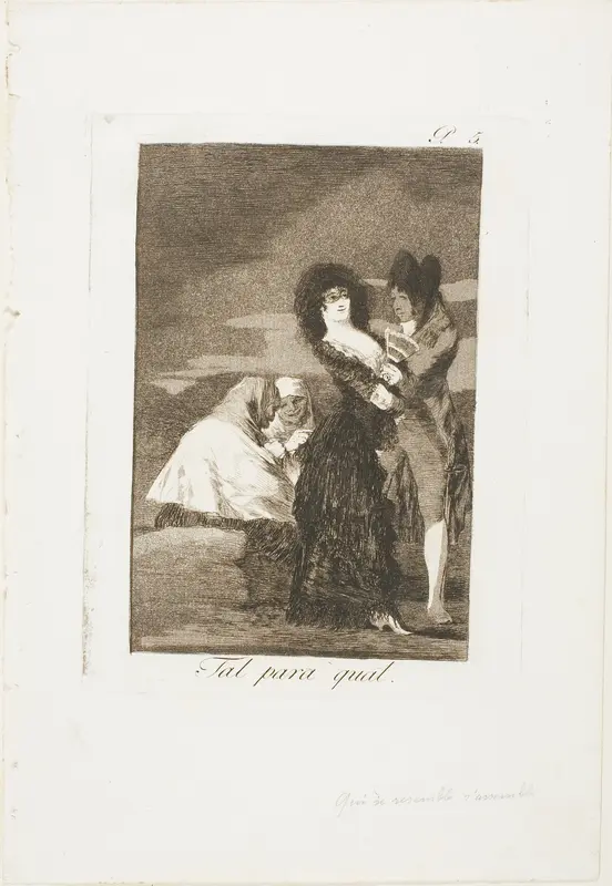 Two of a Kind, plate five from Los Caprichos
