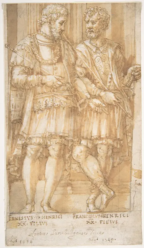 Two Princes of the House of Este: Ernest VI and Francis II Wall Art by Pirro Ligorio - High-Resolution Digital Print