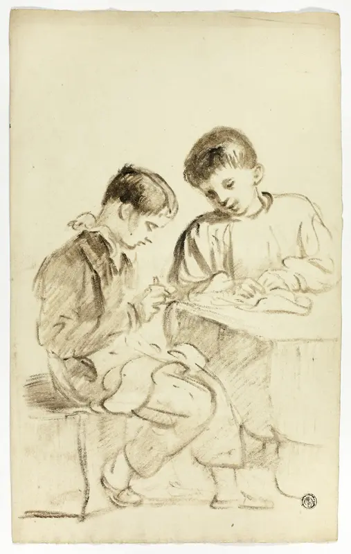 Two School Boys Wall Art by Thomas Jones Barker - High-Resolution Digital Print