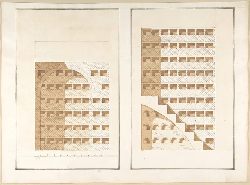 Two Sections of a Columbarium Wall Art by Pietro Paolo Coccetti (Cocchetti) - High-Resolution Digital Print