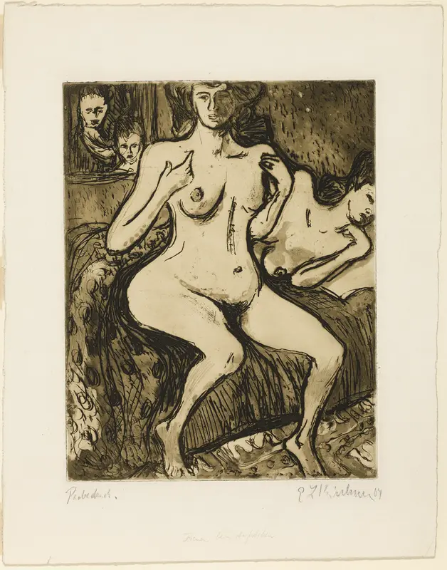 Two Sisters Wall Art by Ernst Ludwig Kirchner - High-Resolution Digital Print