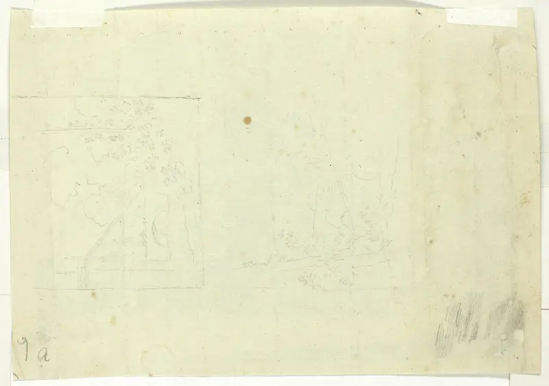 Two Sketches of a Park Wall Art by Pierre Antoine Mongin - High-Resolution Digital Print