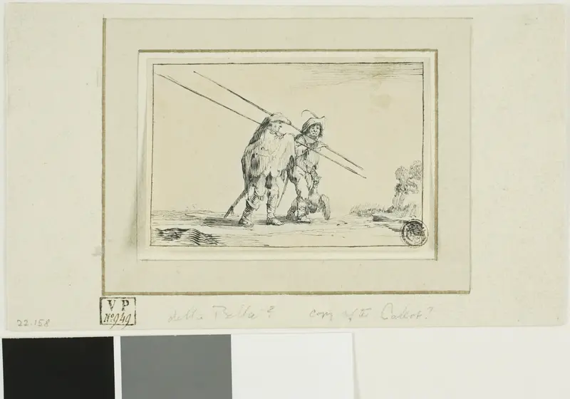 Two Soldiers with Staffs