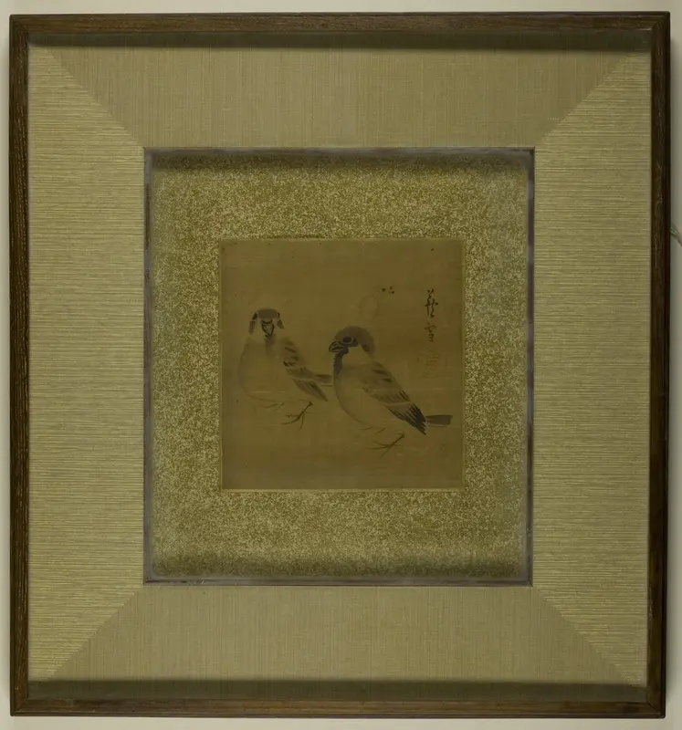 Two sparrows Wall Art by Nagasawa Rosetsu - High-Resolution Digital Print